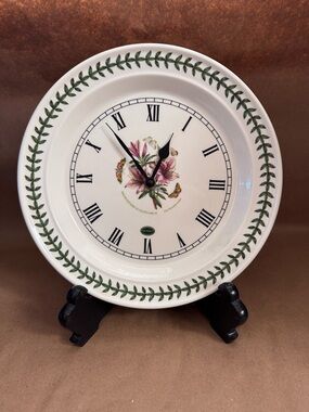 Portmeirion Botanic Garden 10.5” Wall Clock Lilies and Butterflies Azalea Works